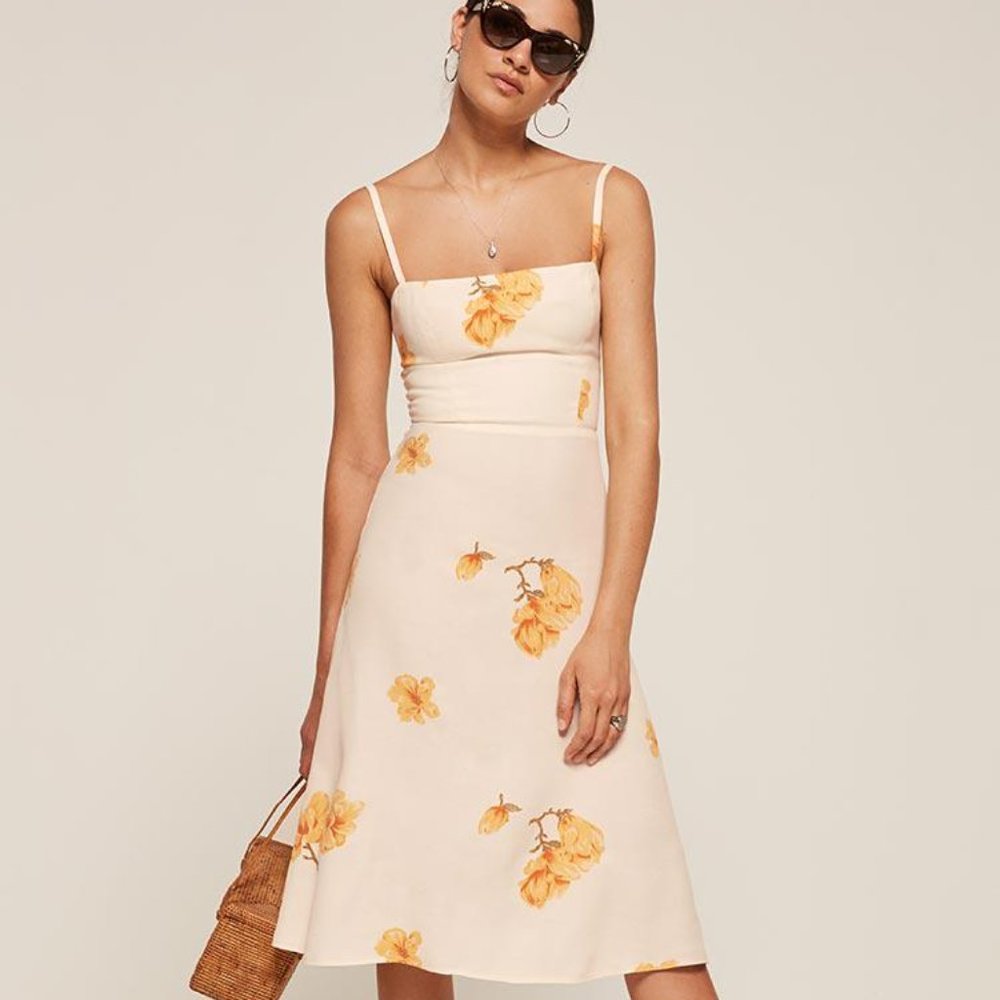 Reformation Afternoon Dress in tangier, Size 6